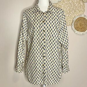 Duluth Trading Artisan Hemp Button Down Tunic Shirt - large